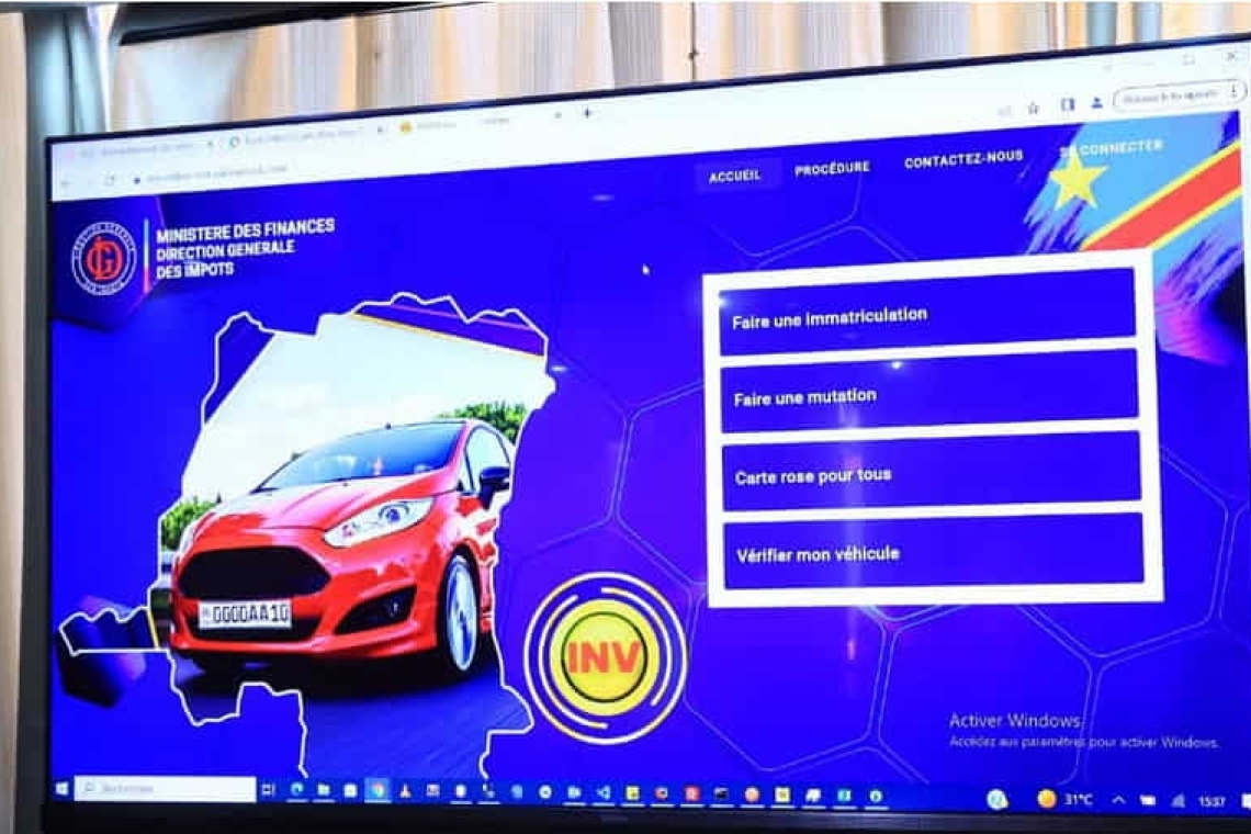 La RDC est désormais équipée d'un logiciel de demande en ligne pour les plaques d'immatriculation des véhicules.